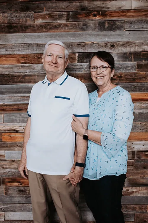 A portrait taken of Clark and Amy